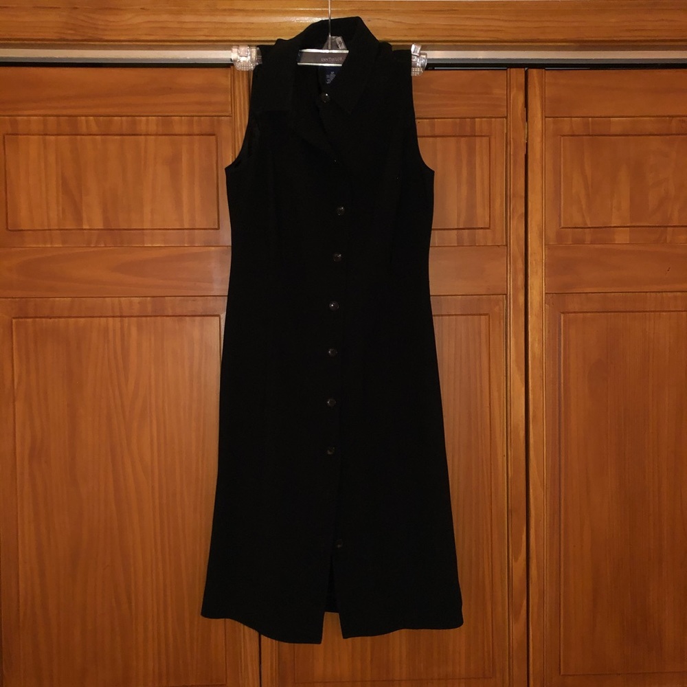 Black button down dress